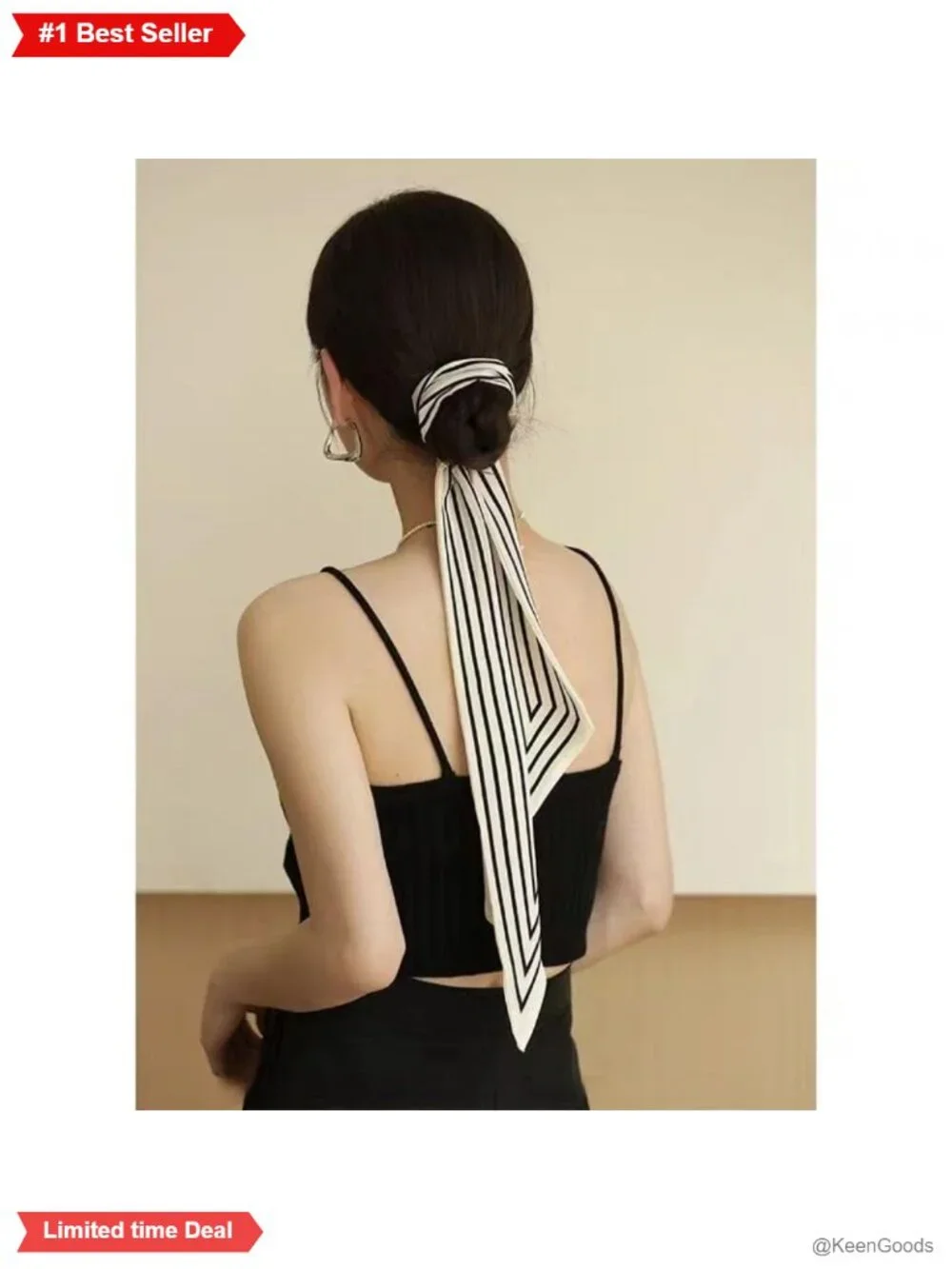 100% Mulberry Silk Ribbon Scarf Hair Head Wrap Handbag Accessory